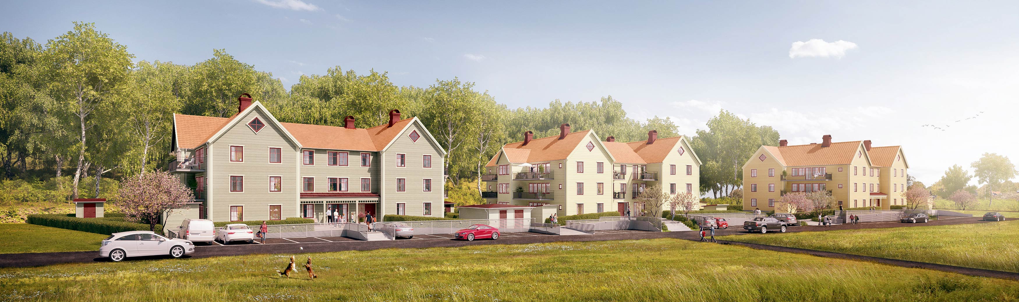 Parkvillorna ett projekt som Axeby Bostad står bakom